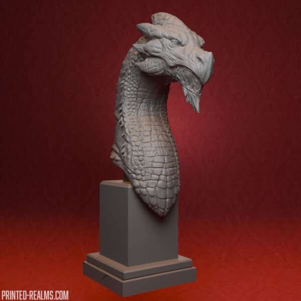 white dragon bust
